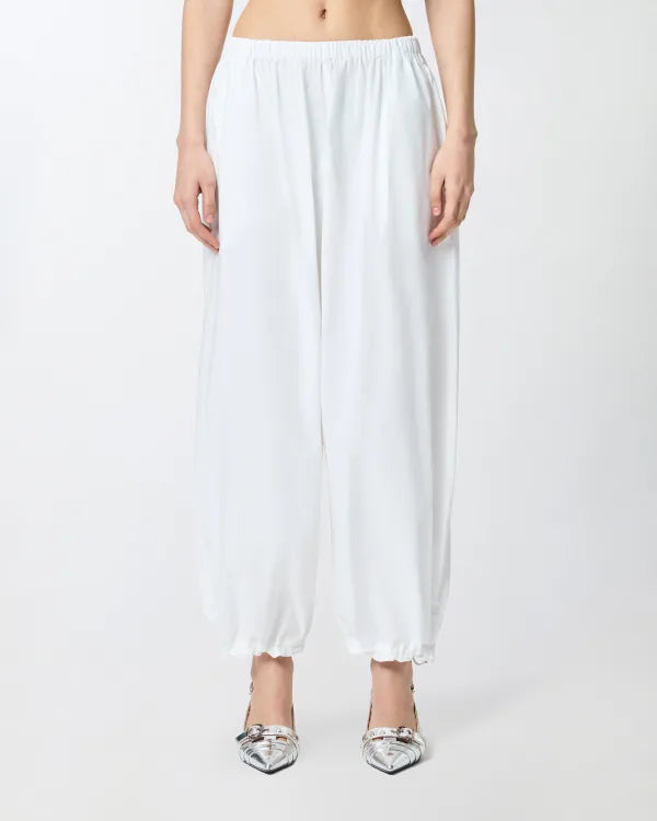 Lightweight Balloon Drawstring Trousers - White by Pinko — alternate view