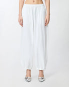 Lightweight Balloon Drawstring Trousers - White by Pinko — alternate view