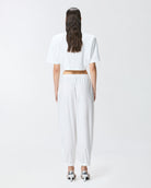 Lightweight Balloon Drawstring Trousers - White by Pinko — view 3