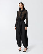 Lightweight Balloon Drawstring Trousers - Black by Pinko | 25 South Boutiques