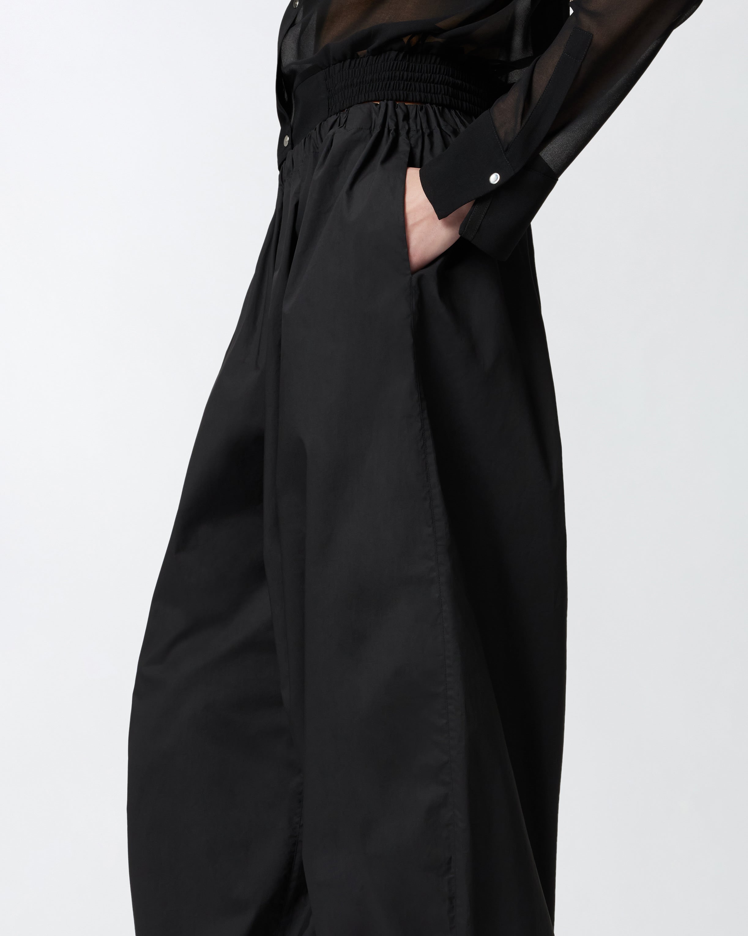 Lightweight Balloon Drawstring Trousers - Black by Pinko — view 4