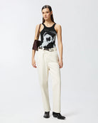 PINKO X Patrick McDowell Ribbed Horse Print Top - Black White — view 3