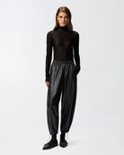 Faux Leather Ballon Drawstring Trousers - Black by Pinko | 25 South Boutiques
