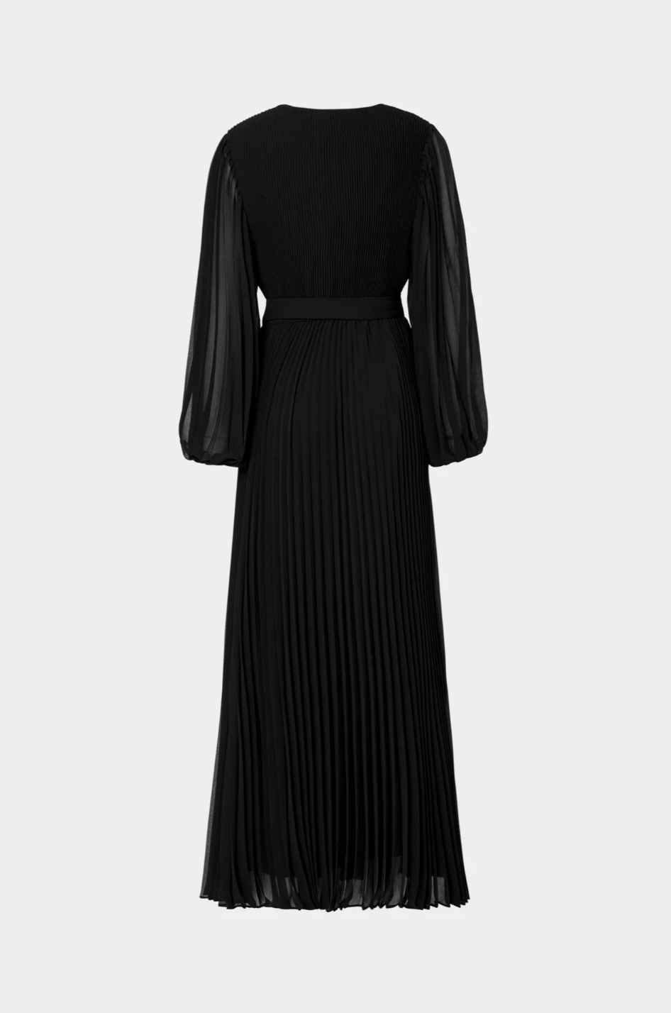 Nadie Pleated Maxi Dress - Black by Milly — view 4