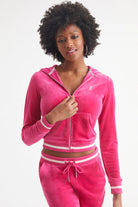 Contrast Rib Velour Hoodie - Free Love by Juicy Couture | 25 South Boutiques