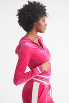 Contrast Rib Velour Hoodie - Free Love by Juicy Couture — view 3