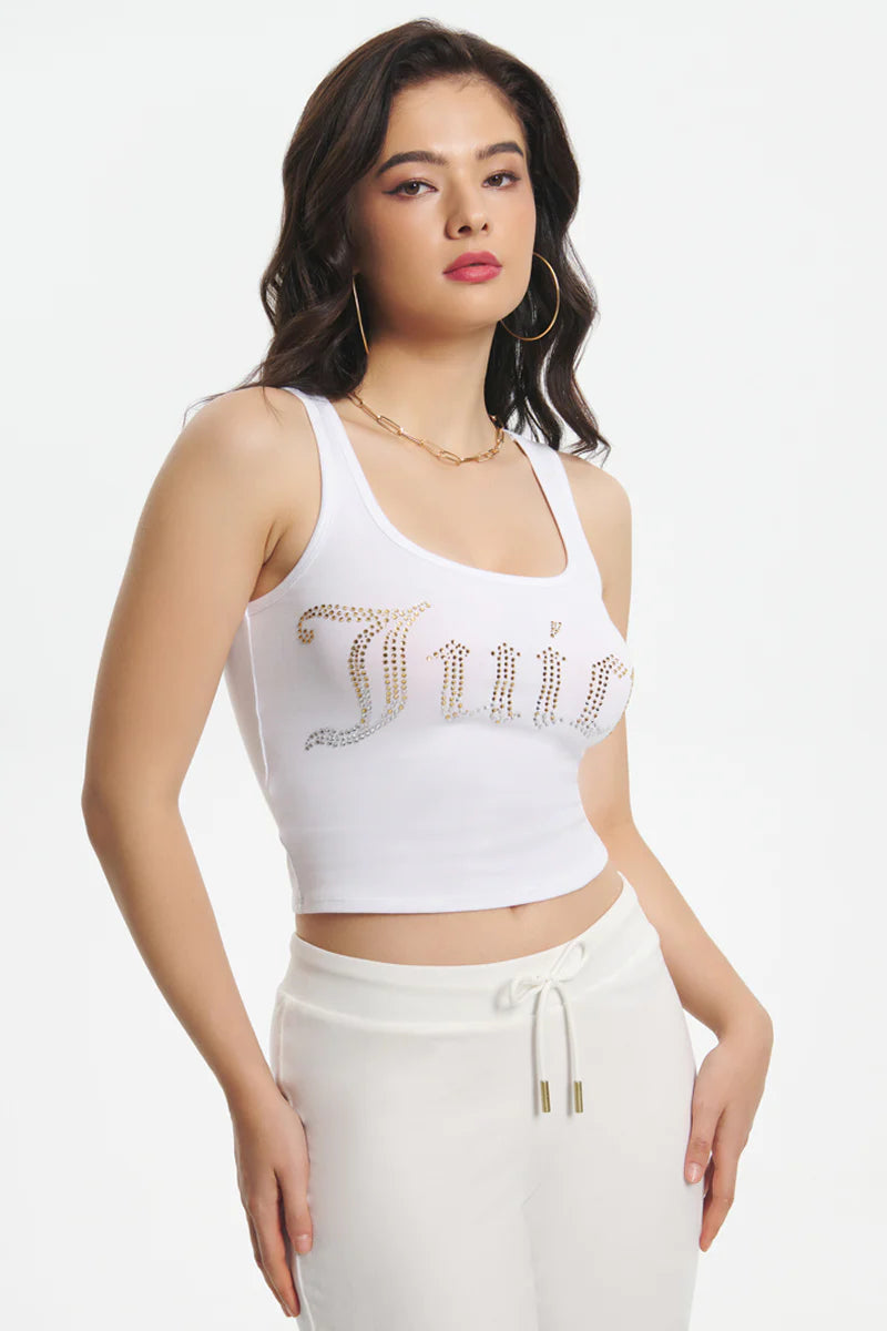 Ombre Bling Tank Top - White by Juicy Couture | 25 South Boutiques