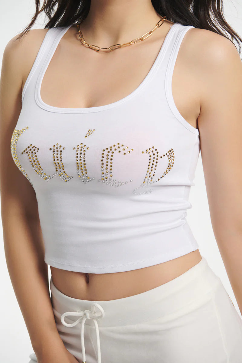 Ombre Bling Tank Top - White by Juicy Couture — alternate view
