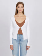 Jess Button Front Cropped Cardi - Bleach White by 525 America | 25 South Boutiques