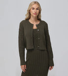 Mixed Stitch Cardigan - Military Olive by Frye | 25 South Boutiques