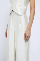 Malcolm Satin Pant - Cream by Jonathan Simkhai — alternate view
