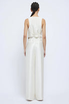 Malcolm Satin Pant - Cream by Jonathan Simkhai — view 4