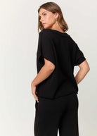 Dorian Button Front Top - Black by Project Social T — view 3