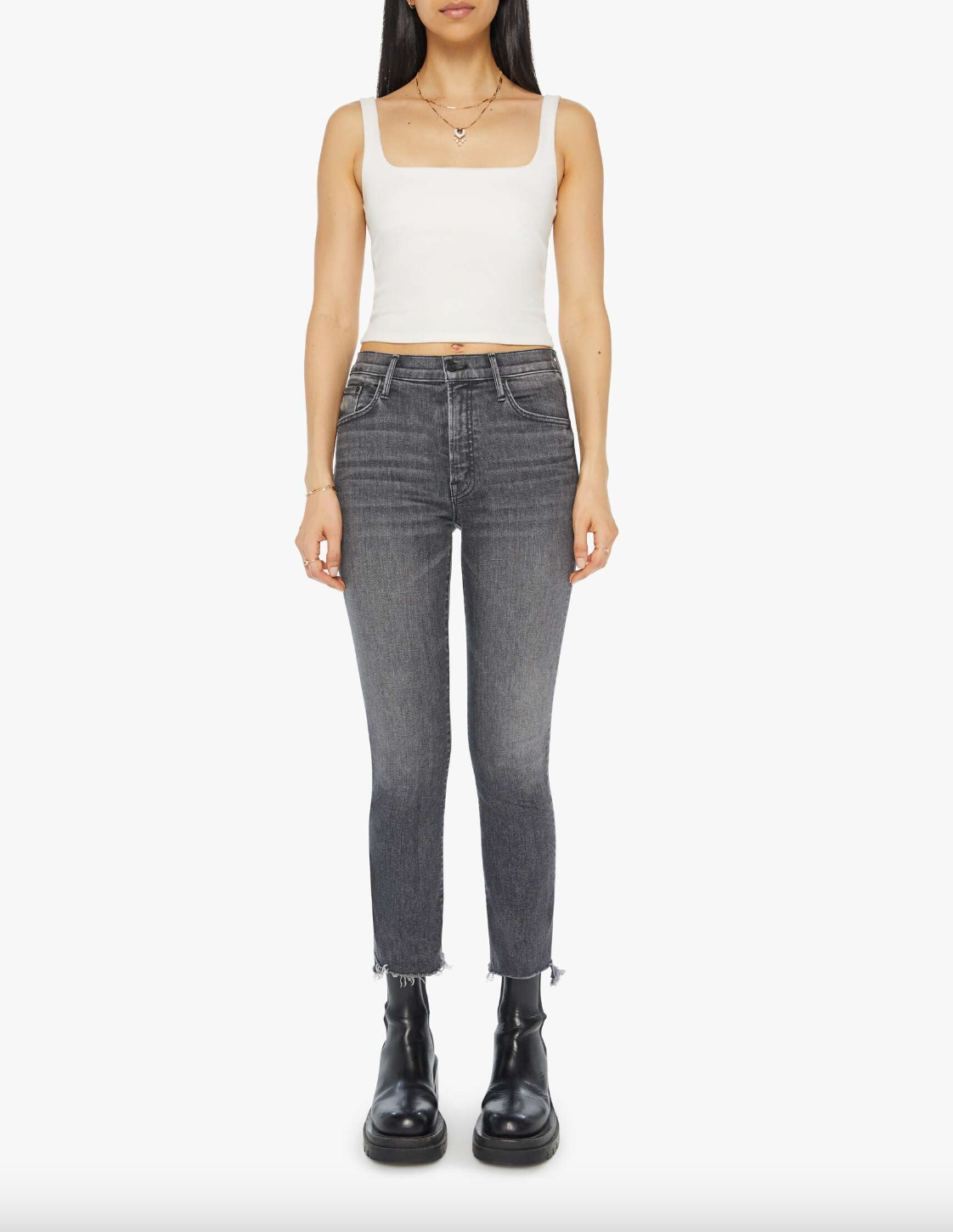 The Insider Crop Step Fray - Up In Smoke by MOTHER | 25 South Boutiques
