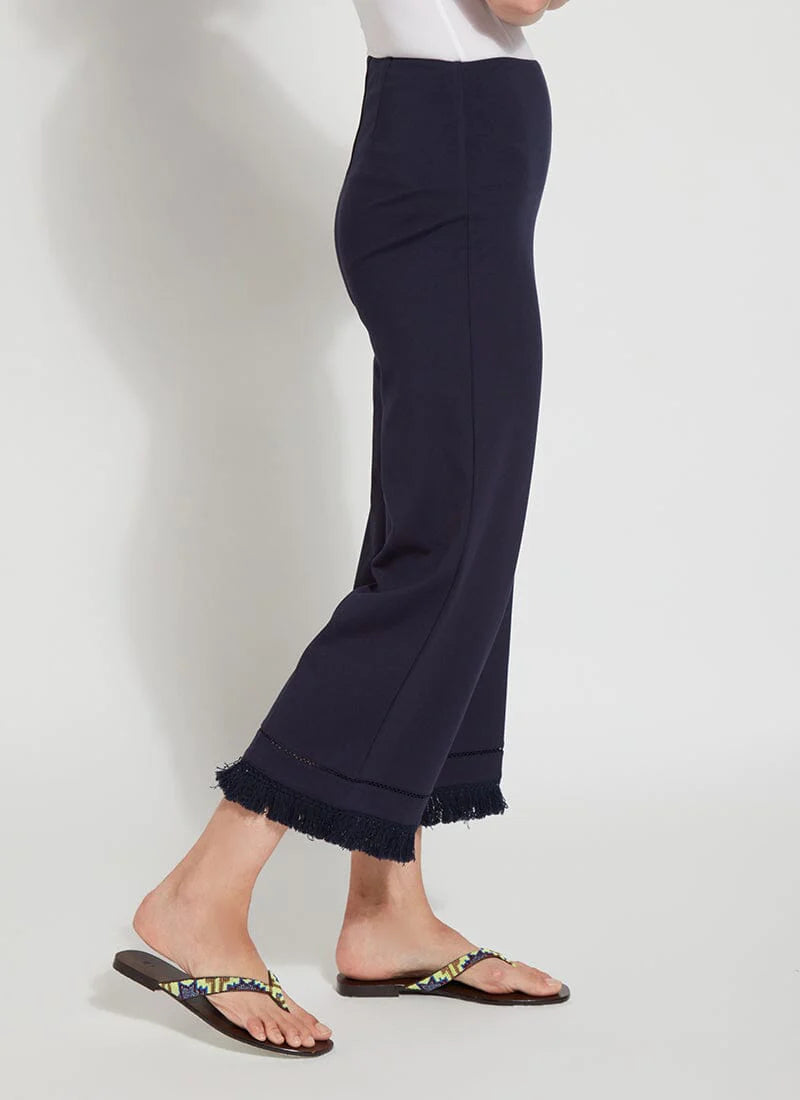 Cropped Coastal Wide Leg Pant - True Navy by Lysse — alternate view