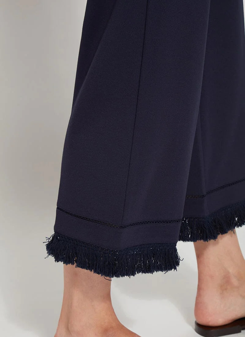 Cropped Coastal Wide Leg Pant - True Navy by Lysse — view 3