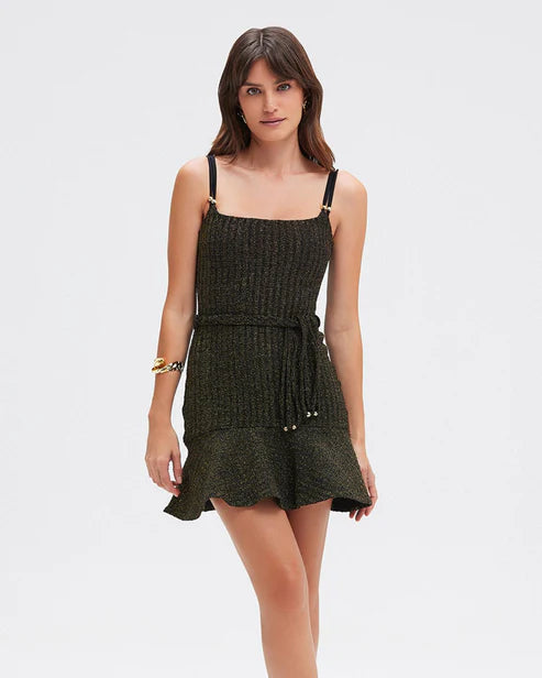 Metallic Knit Mini Dress - Black by PatBo | 25 South Boutiques