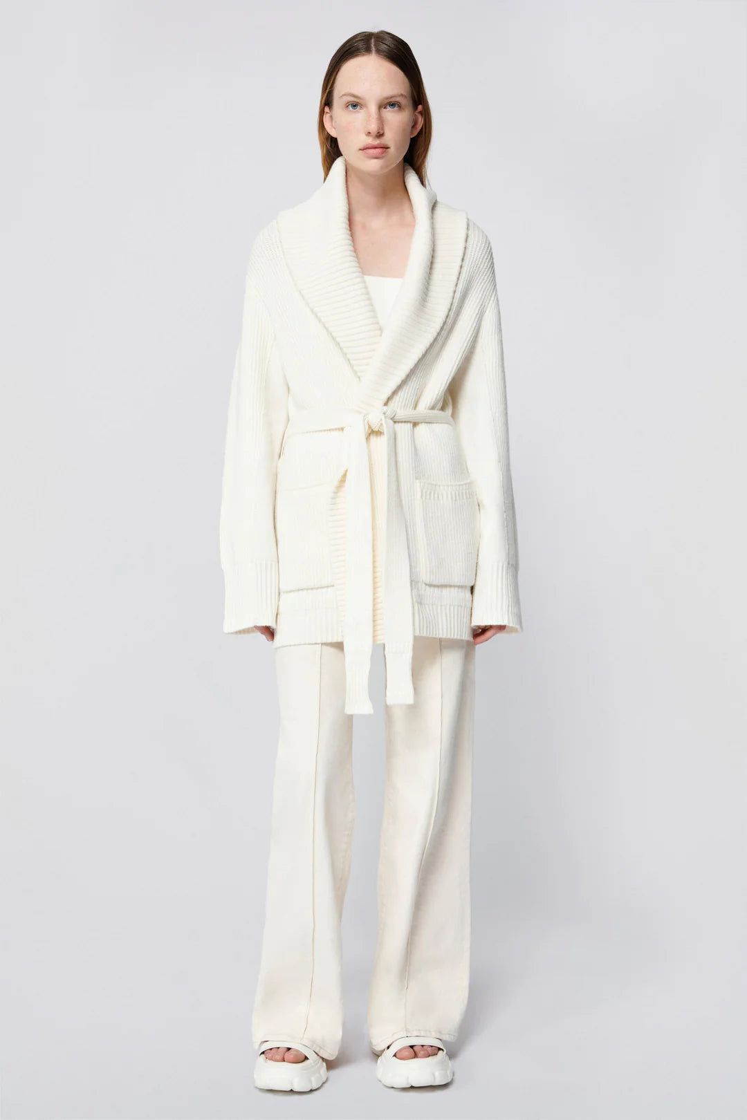Romani Cardigan - Ivory by Jonathan Simkhai — alternate view