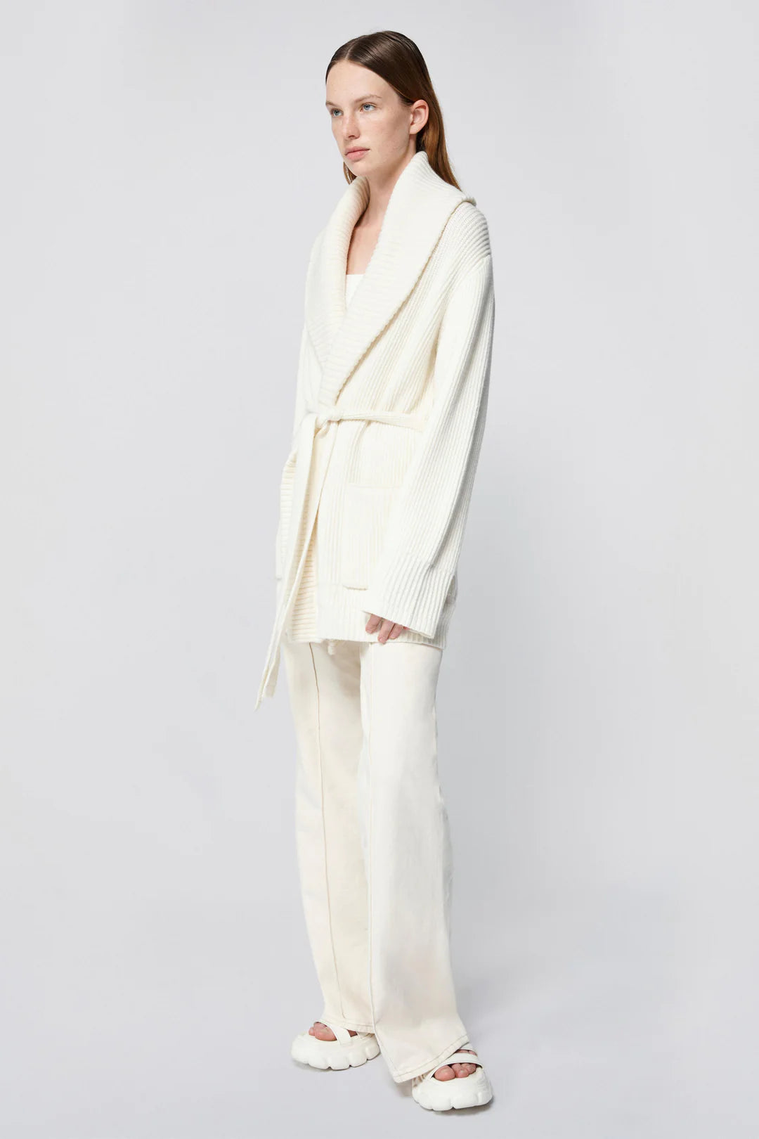 Romani Cardigan - Ivory by Jonathan Simkhai — view 3