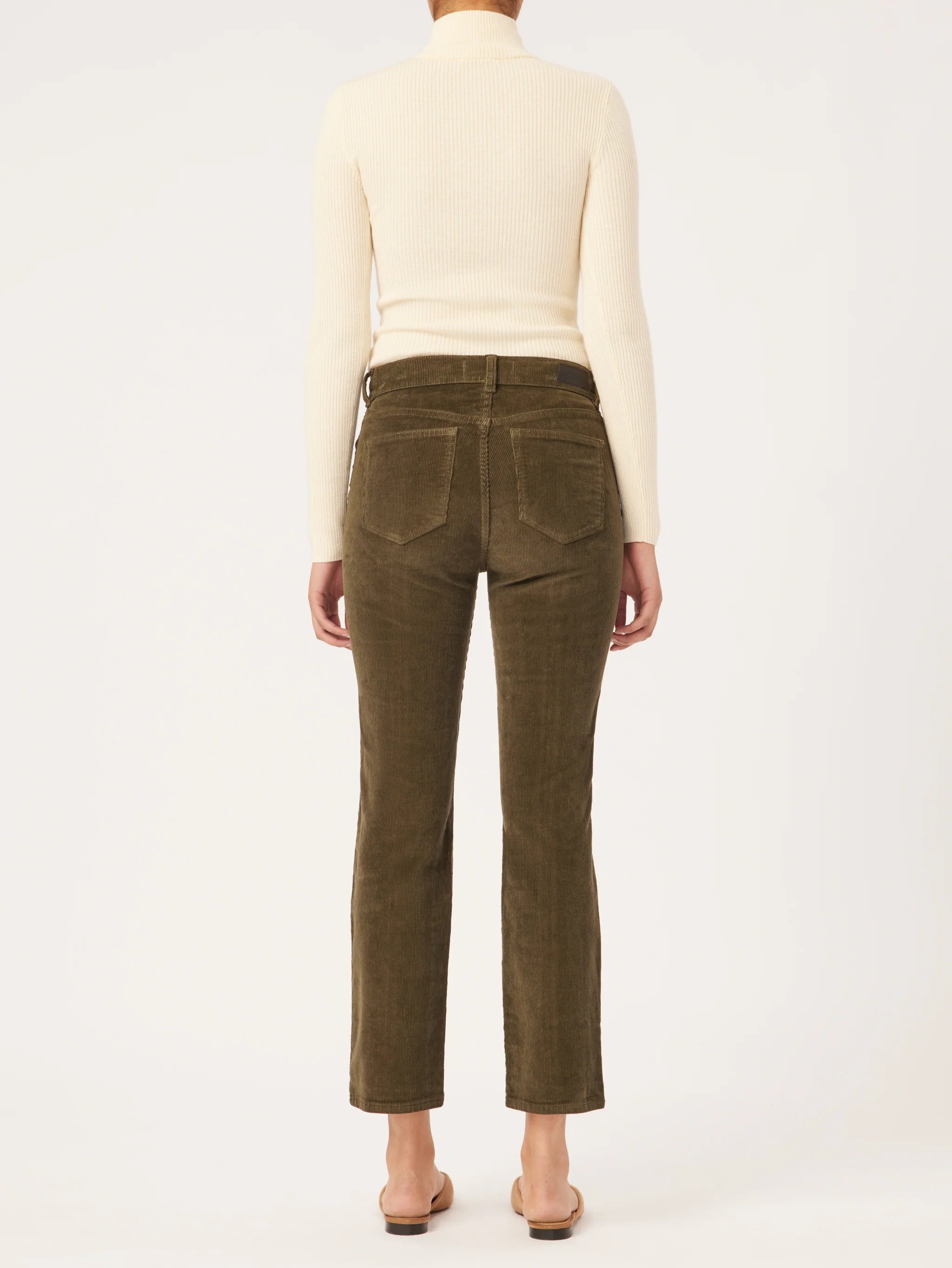 Mara Corduroy Straight Mid Rise Ankle - Dryad by DL1961 — view 4