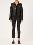 Mara Straight Mid Rise Instasculpt Ankle - Black Coated by DL1961 | 25 South Boutiques