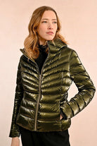 Short Iridescent Down Jacket - Khaki by Molly Bracken — alternate view