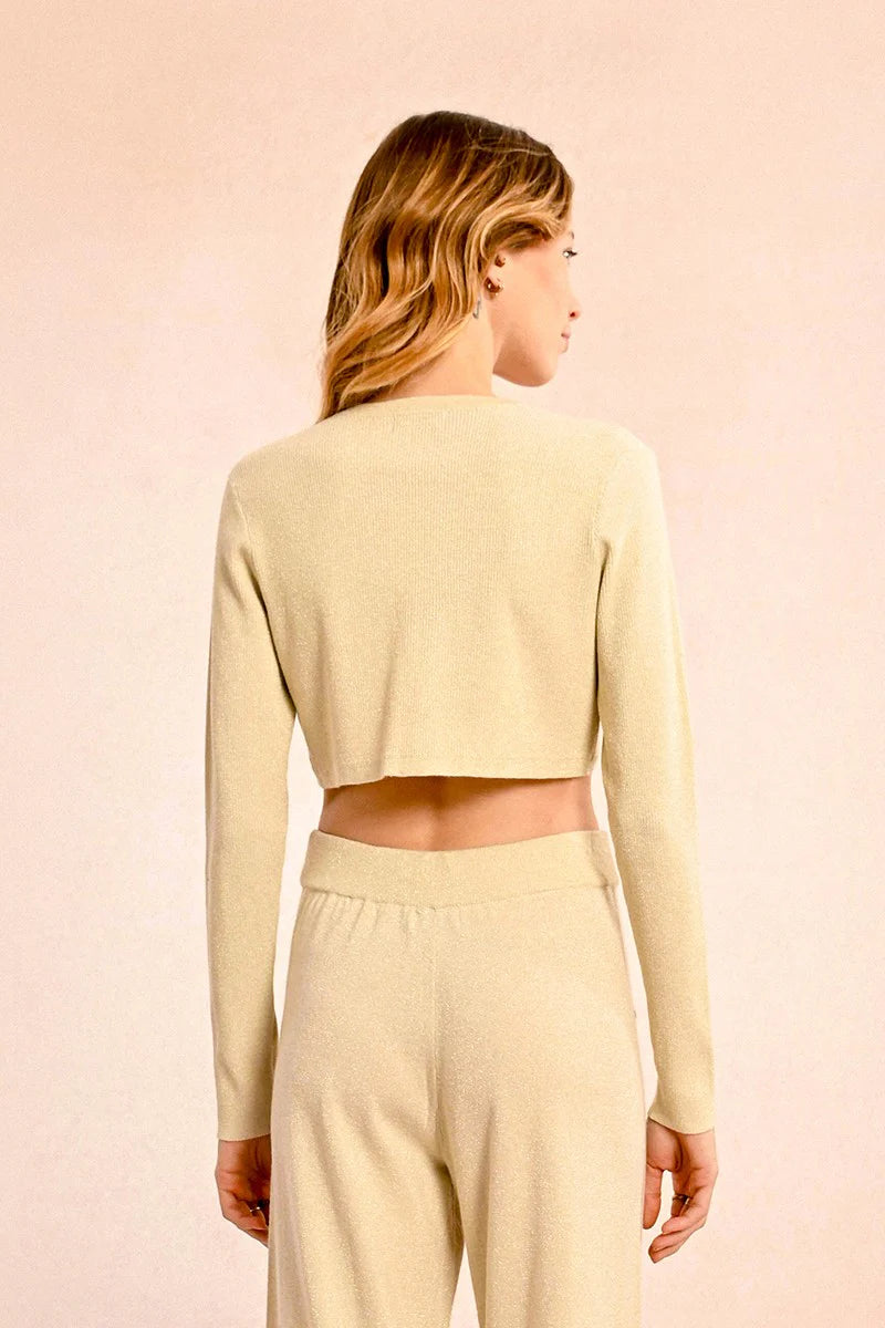 Viscose Tie Bolero - White by Molly Bracken — view 3