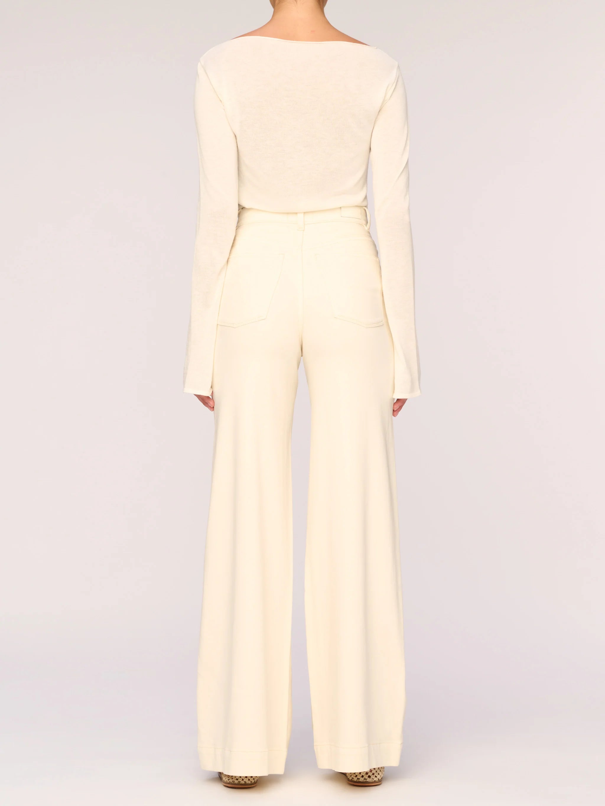 Hepburn Wide Leg High Rise - Manilla Knit by DL1961 — view 4