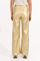 High Waist Coated Pants - Golden Beige by Molly Bracken — view 4