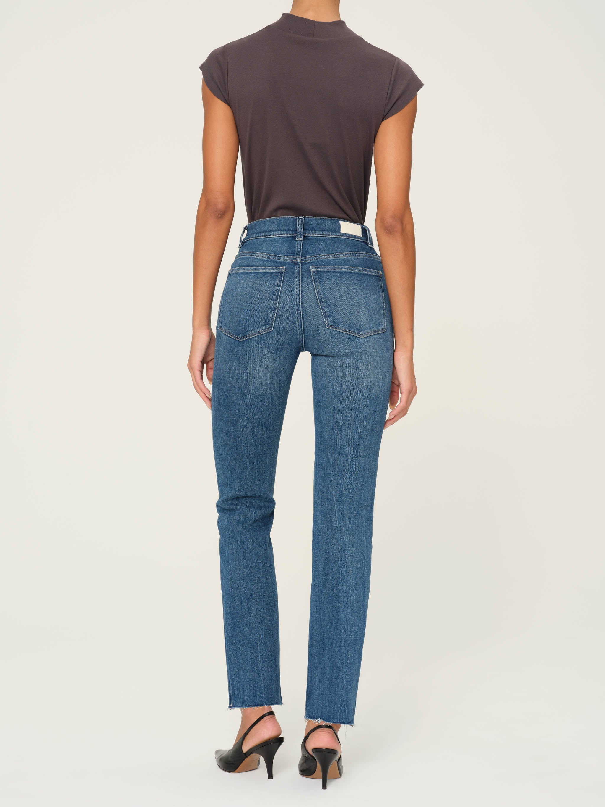Halle Straight High Rise Instasculpt 29" Jeans - Palm Springs by DL1961 — view 3