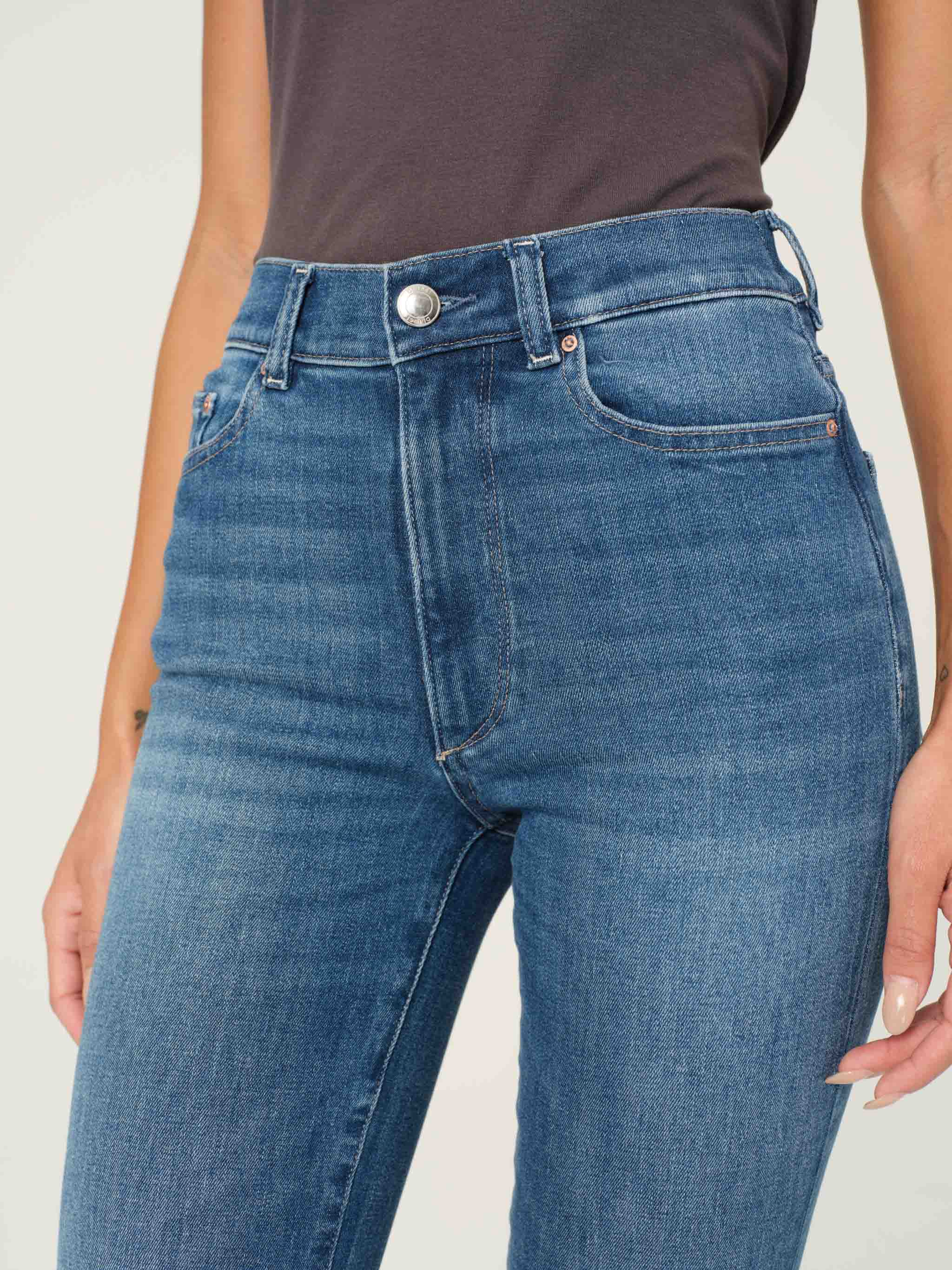 Halle Straight High Rise Instasculpt 29" Jeans - Palm Springs by DL1961 — view 5