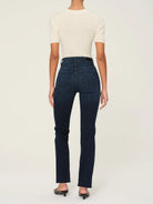Halle Straight High Rise Instasculpt 29" Jeans - Mediterranean by DL1961 — view 4