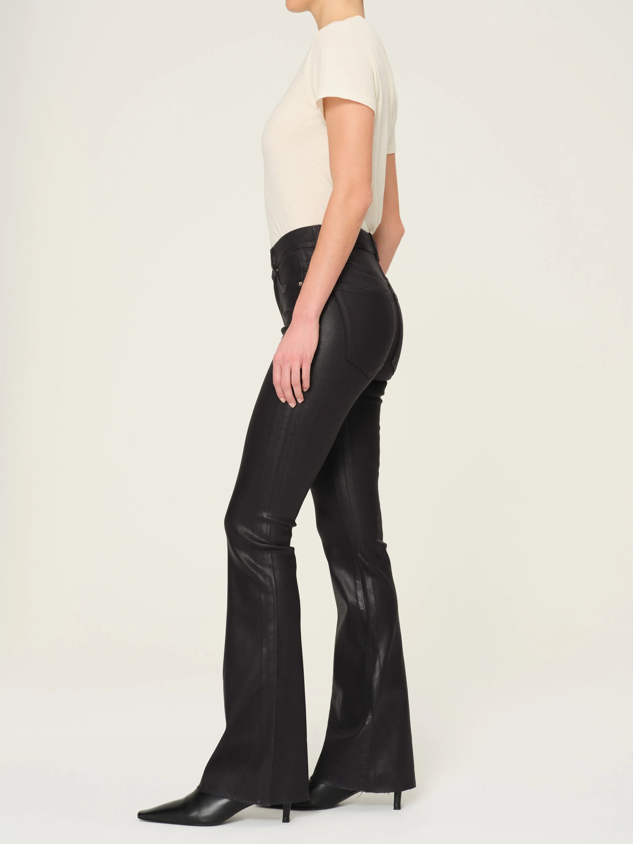 Bridget Boot High Rise Instasculpt 33" Jeans - Glazed Blueberry Coated by DL1961 — alternate view