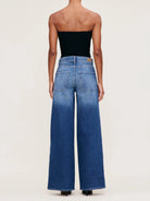 Hepburn Wide Leg Mid Rise 32" Jeans - Blue Harbor by DL1961 — view 3