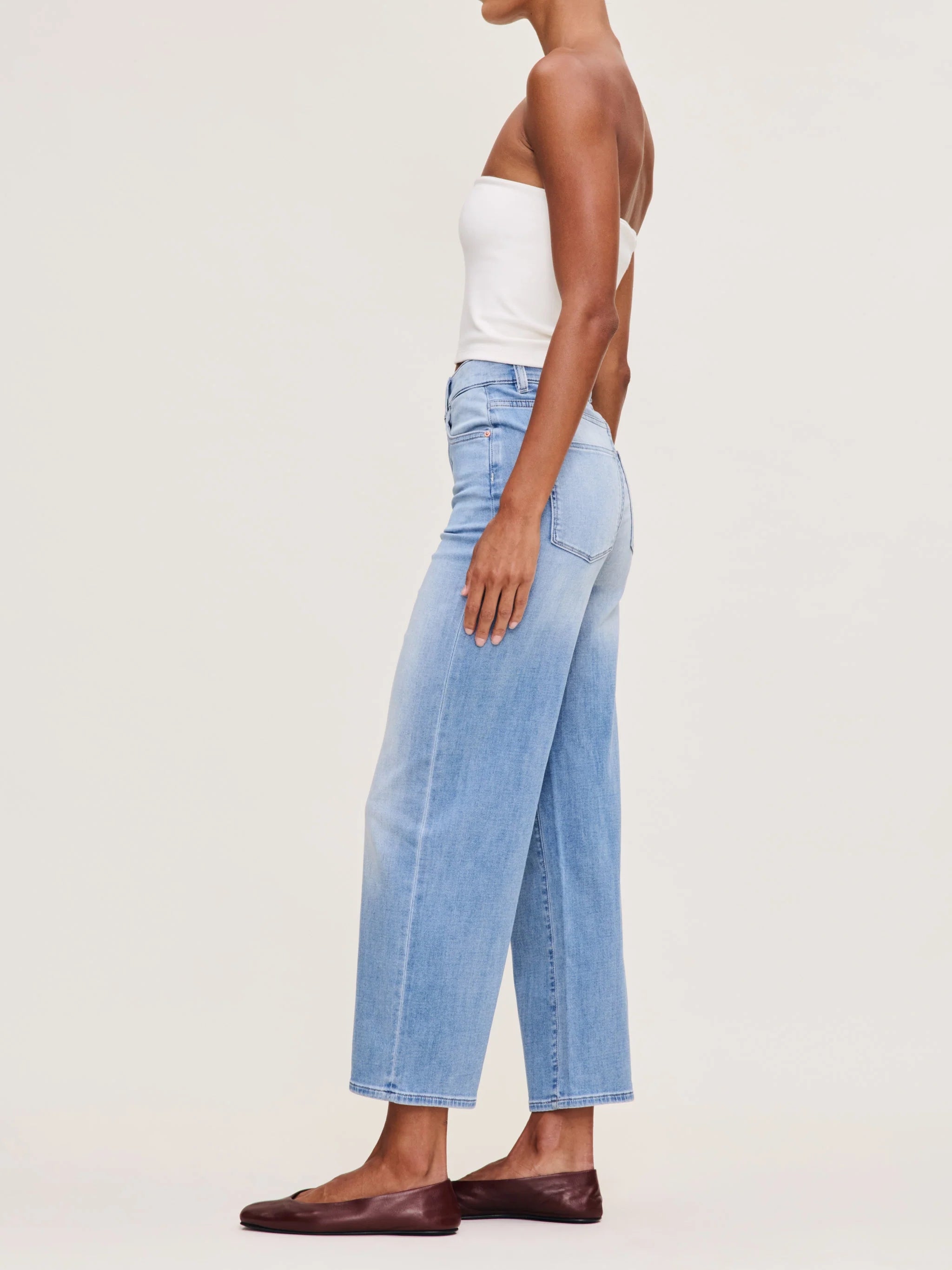 Hepburn Wide Leg High Rise Ankle Jeans - Ramer by DL1961 — alternate view
