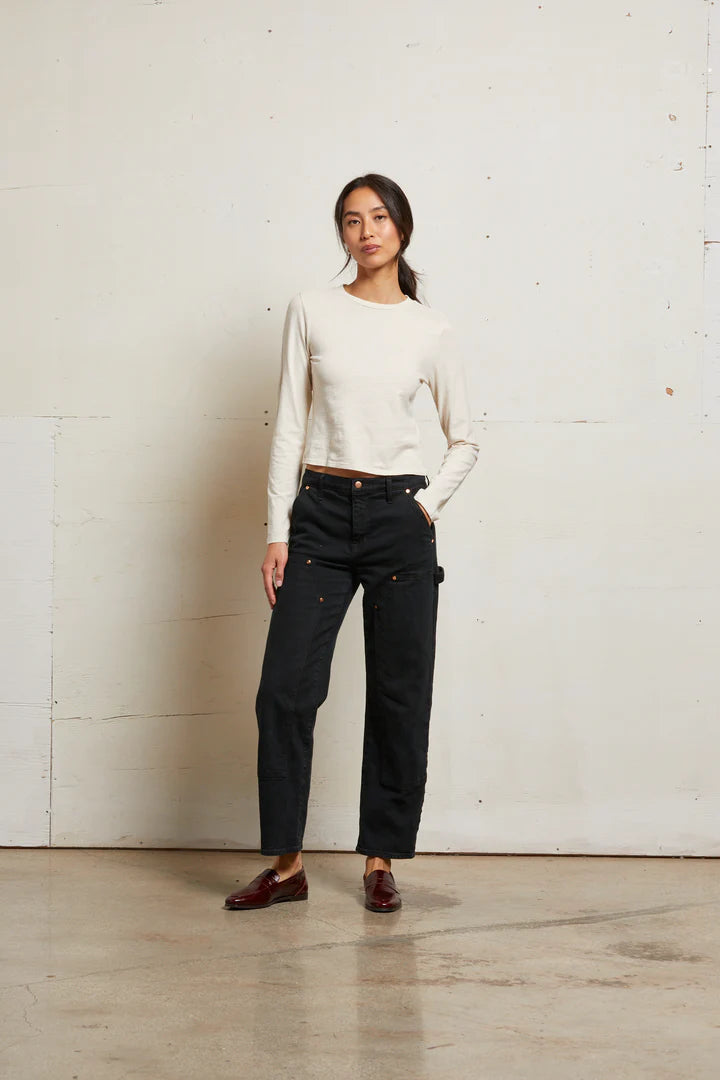 Jamie Cotton Long Sleeve Crew - Sugar by perfectwhitetee — view 4