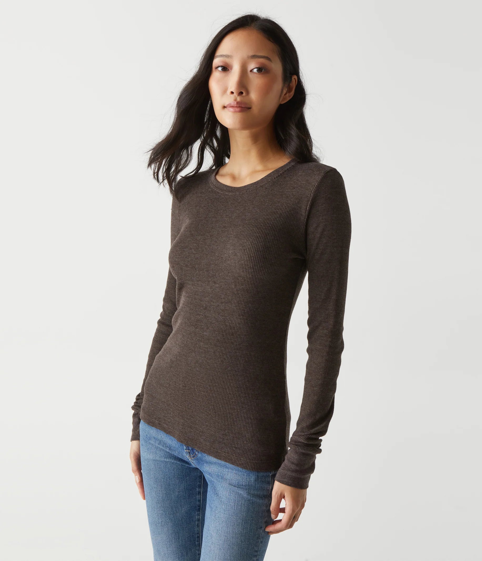 Juliet Thermal Tee - Java by Michael Stars | 25 South Boutiques