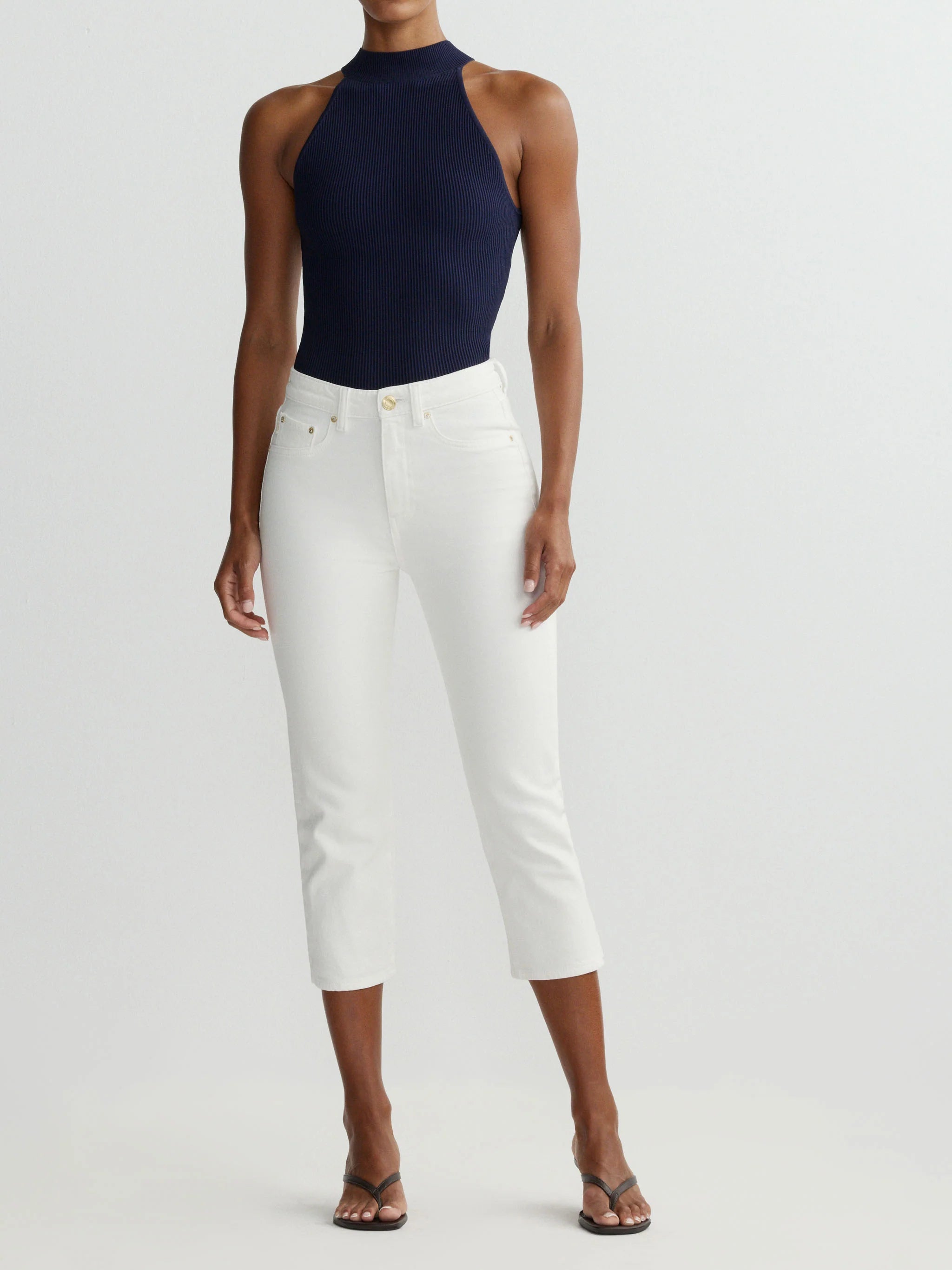 Kristy Capri High Rise 22" - White by DL1961 | 25 South Boutiques