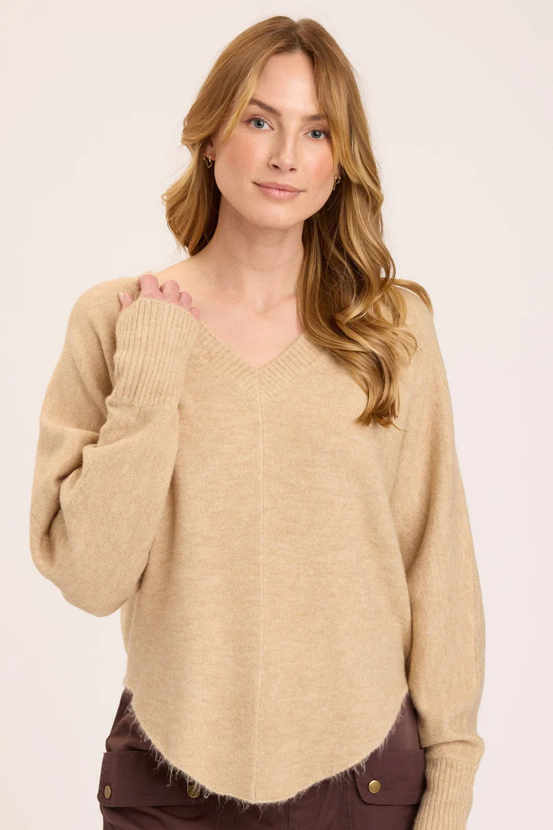 Gretchen V Neck - Pale Camel by XCVI | 25 South Boutiques