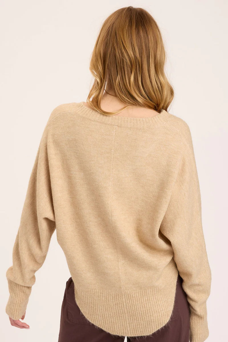 Gretchen V Neck - Pale Camel by XCVI — view 3
