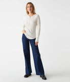 Regan Thermal Henley Tee - Chalk by Michael Stars — view 3