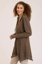 Merchantile Fleece Jacket - Olive by XCVI — alternate view