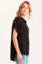 Aurelius Tunic - Black by XCVI — alternate view