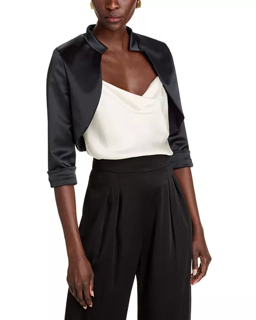 Amatista Satin Jacket - Black by Chiara Boni | 25 South Boutiques