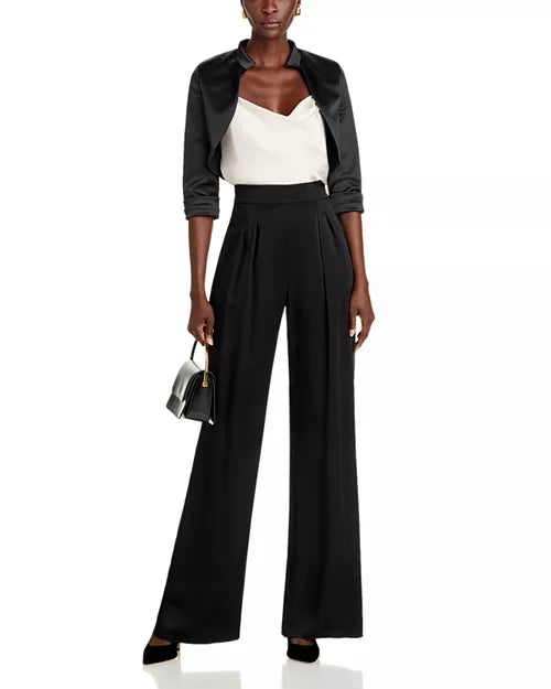 Amatista Satin Jacket - Black by Chiara Boni — alternate view