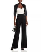 Amatista Satin Jacket - Black by Chiara Boni — alternate view