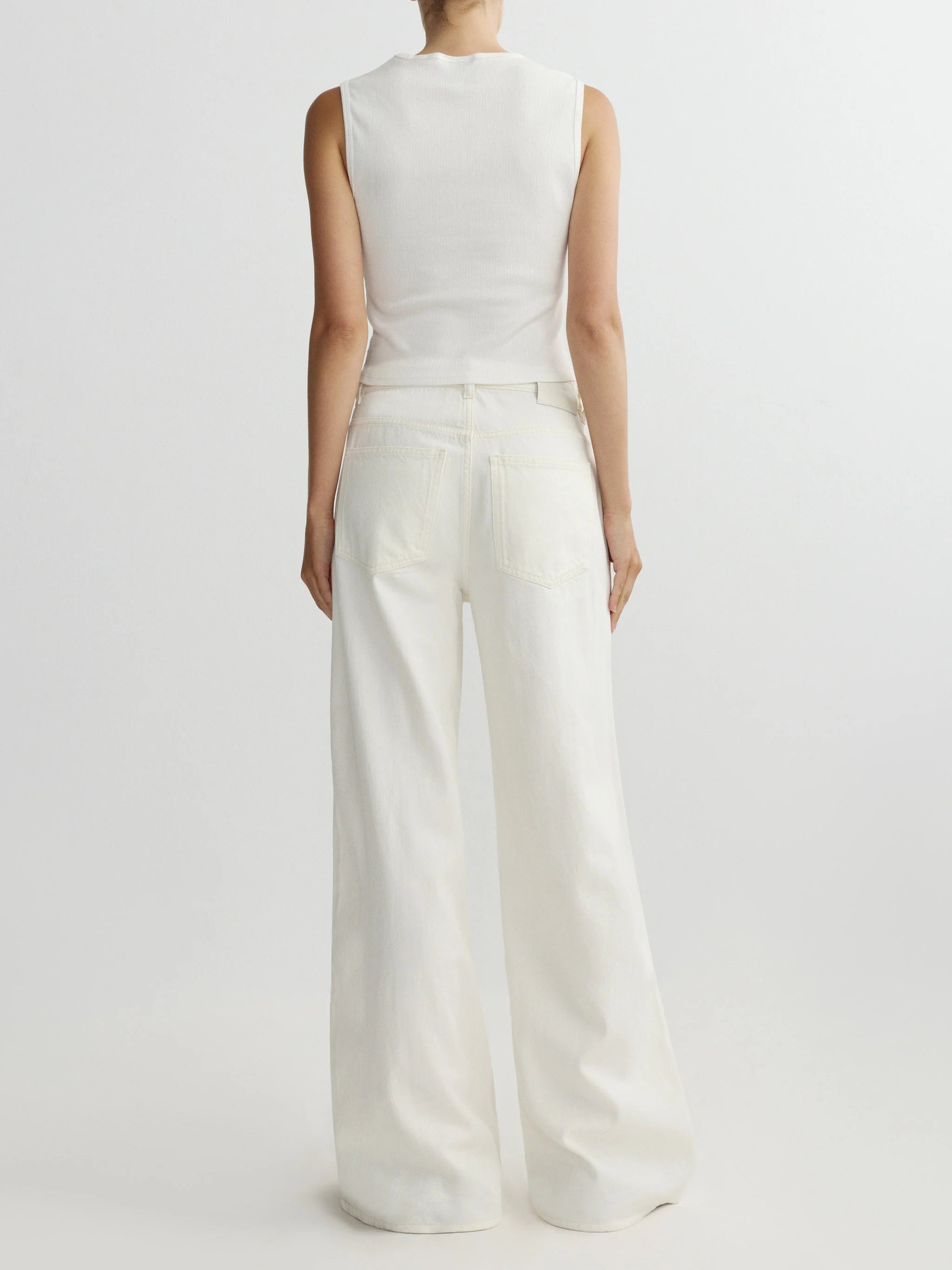 Alex Baggy Wide Leg Low Rise 32” Jeans - Eggshell Aura by DL1961 — view 4