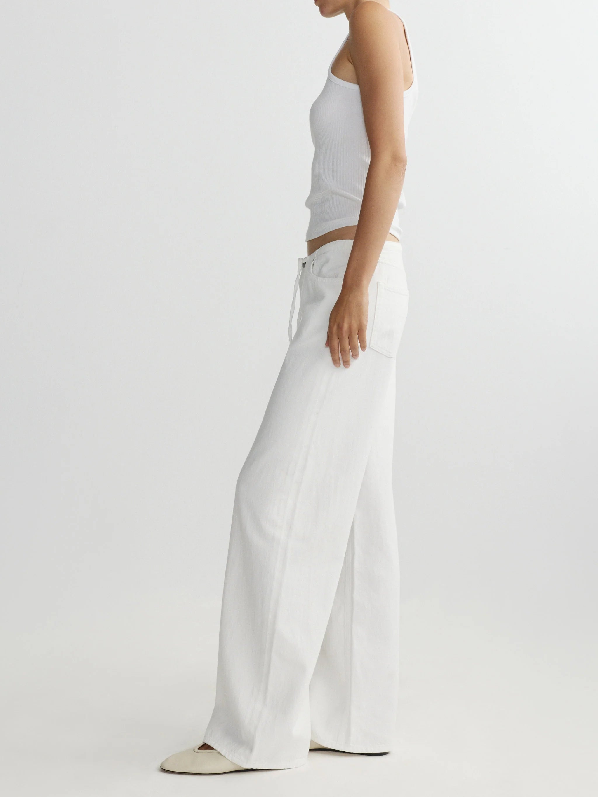 Sienna Low-Slung Wide Leg Relaxed 31” Jeans - White Aura by DL1961 — alternate view