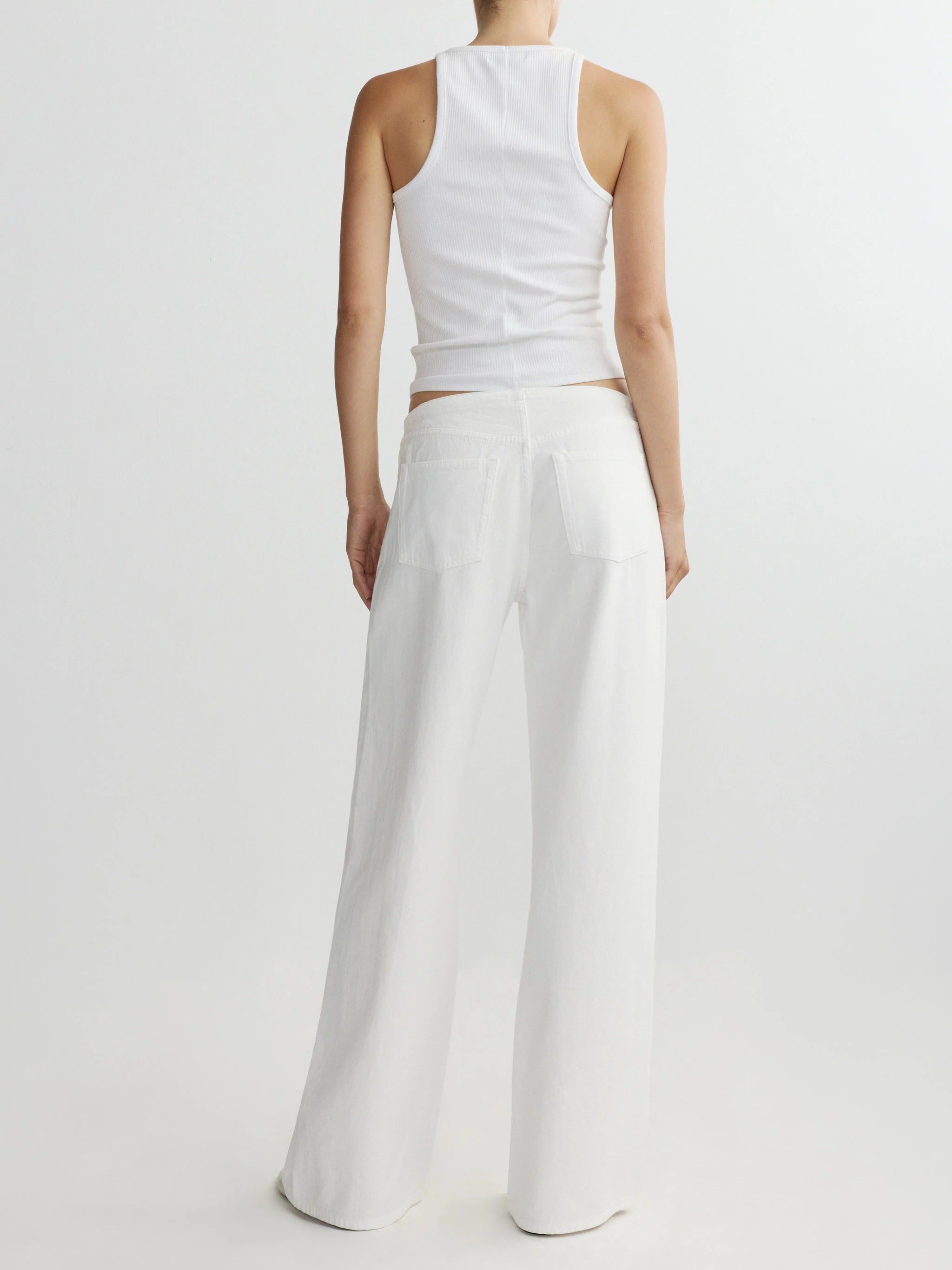 Sienna Low-Slung Wide Leg Relaxed 31” Jeans - White Aura by DL1961 — view 3