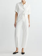 Bilie Easy Barrel High Rise 26" Pants - White by DL1961 | 25 South Boutiques